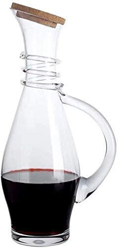 Panduo Decanter set Wine Decanter Crystal Creative Decanter Red Wine Home Fast Decanter Small Red Wine Jug Wine Crystal Decanter Set 1.1L Wine Decanter Set Crystal (Color : 1.1l)
