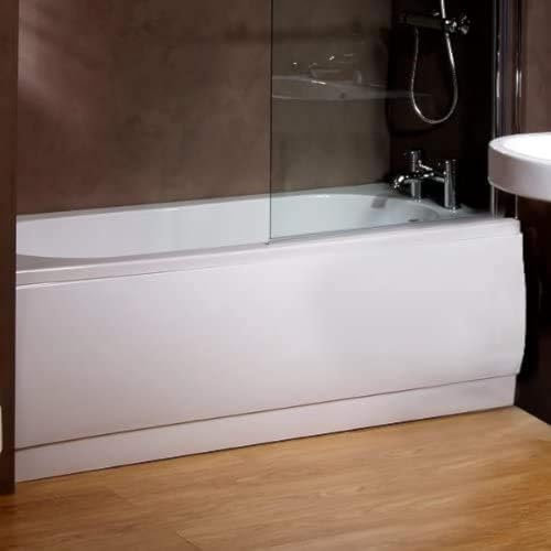 White Acrylic 1700 Front Bath Panel (Size Adjustable*) for Bathroom Soaking Tub (Dimensions - Height:520mm, Length: 1700mm * Can be Cut Down to fit Smaller Baths) by Plumbsaver