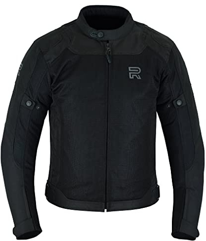 RAXUS Giacca Moto Estiva Per Uomo - Track CoolPro, Omologata CE, Nero , XXL