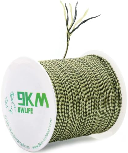 9KM DWLIFE Kevlar-Schnur, 20,181 kg, geflochtene Angelschnur, Drachenfliegende Schnur, hohe Festigkeit, Abriebfestigkeit, Hitzebeständigkeit für Modellrakete, Paracord-Kordel, Outdoor (181 kg, 150 m)
