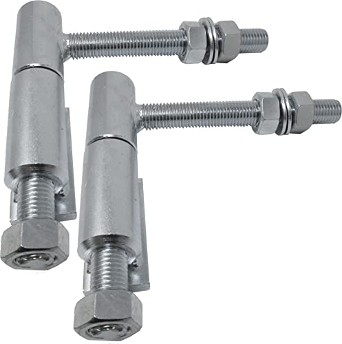 2 x Einstellbare Torangel M20 auf Kugel mit Anschweißplatte Torband Torscharnier