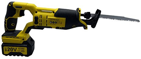 Nemura Sierra Sable Eléctrica Inalámbrica 20 V – Motor potente sin escobillas – Incluye 2 hojas de sierra de madera y 2 cuchillas de metal, 2 baterías de iones de litio de 3 Ah y 1 cargador – Marca