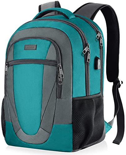 BIKROD Rucksack Herren und Damen, Schulrucksack Jungen Mädchen Teenager, Wasserdicht Rucksack | 17.3 Zoll Laptoptasche mit USB Ladeanschluss | Arbeit Reisen Wandern Backpack mit Anti Diebstahl Tasche