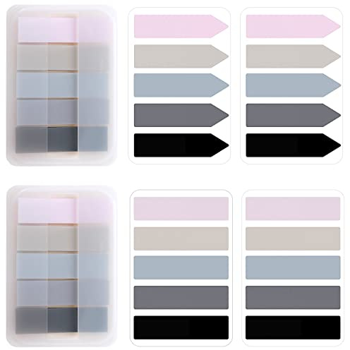 600 pestañas adhesivas para notas adhesivas, tiras adhesivas transparentes, marcadores adhesivos, pestañas estéticas, tiras adhesivas pastel, marcadores de página, juego de marcadores para páginas