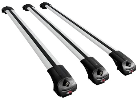 accessorypart Compatible con Peugeot Rifter (K9) 2019-2022 Modelo Ace-1 Barra de Techo Auto Portaequipajes Barras Transversales Gris Aluminio 3 Barras