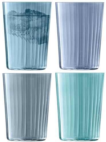 LSA International Set of 4 Gems Tumbler 560 ml. Assorted Sapphire