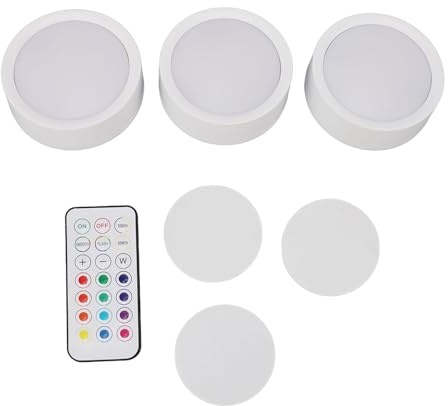 LED-Puck-Licht Schrankbeleuchtung mit 13 Farbwechsel Touch-Funktion für Thekenbeleuchtung Küche Bar Dekoration Helle Atmosphäre Steigern Ideal Unter Schrank
