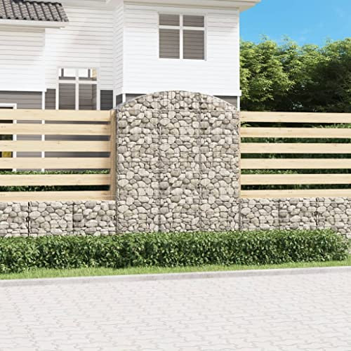 WHOPBXGAD blumentopf,blumentopf Gross,blumentöpfe,Gabione mit Hochbogen 150x50x180/200 cm Verzinktes Eisenpflanzkübel groß außen,blumentopf hoch,pflanzkübel,