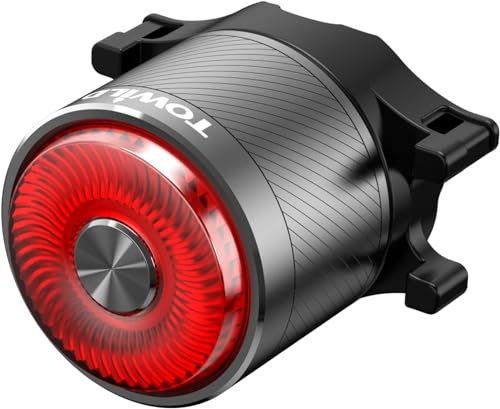 TOWILD TL05 Fanale Posteriore per Bici da Freno Intelligente,Lampada Posteriore per Bicicletta,IPX6 5 Modalità Luce Posteriori Della Bicicletta Ricaricabile USB-C Fino a 40 Ore di Illuminazione