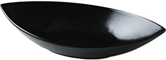 Modern Large Dinner Plates Serve Tray Service Tray Creative Black Ceramic Oval Fish Plate Household Dishes Dishes Western Food Plate Deep Dish Tableware Stackable Dinner Plates