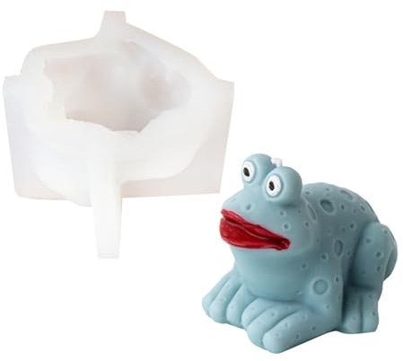 JS MOLD ZHF9805 Moule en silicone 3D en forme de grenouille - Pour chocolat, savon, plâtre, cire de soja, bougies en résine époxy