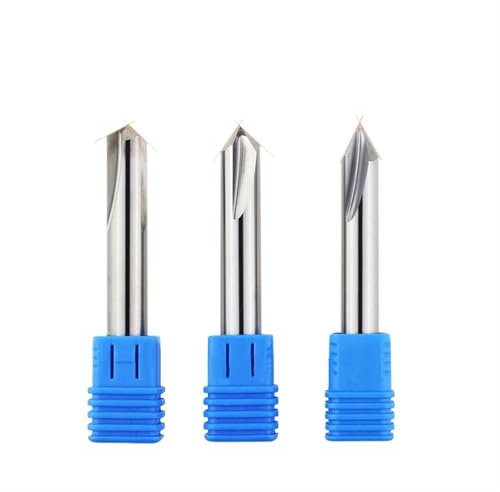 1 Stück CNC Wolframkarbid Senker Bohrer Fasenfräser für Aluminium Kupfer, 60 90 120 Grad Entgratung Fräser (9 mm (90 Grad))