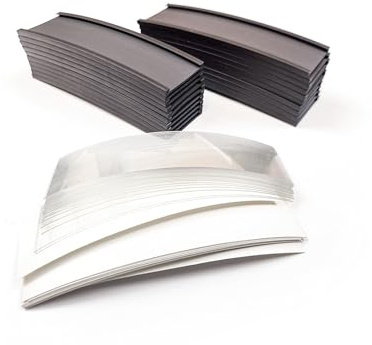 20 Magnetische Etikettenhalter 30x150mm, vorgestanzt - C-Profil