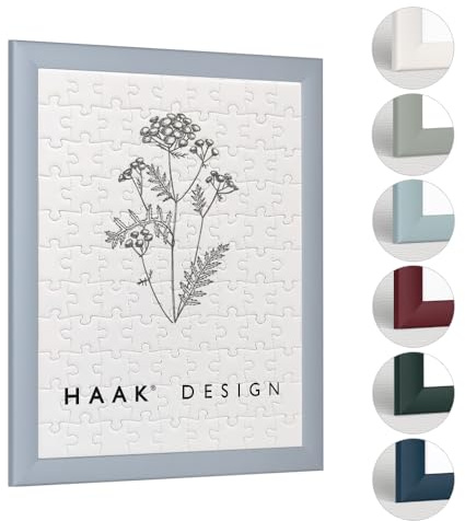 Haak Puzzlerahmen Damira Wellenblau 75 X 98 cm (ca. 2000 Teile) Bilderrahmen Rahmen für Puzzle