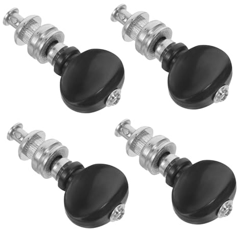 BIUDECO Piroli per Accordatura in ABS e Lega di Zinco Nero Ukulele Set 4 Pezzi Funzione di Accordatura Precisa e Design Resistente per Strumenti Musicali