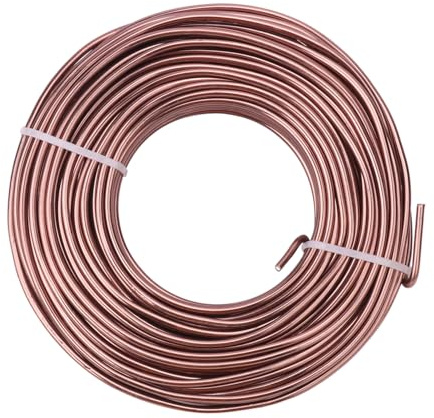 Biugaaufai 98 Feet Brown Anodized Aluminum Bonsai Training Wire, 4.0mm Anodized Aluminum Wire, 98 Feet Bonsai Plant Wire, Professional Grade Bonsai Training Wire for Crafts, Sculpting, Home Decoration