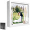 3D Marco de Fotos, Marco de Fotos Profundo para Rellenar 25 x 25 cm, Marco de Fotos 3D para Rellenar, Marco de Objetos 3D más Profundo 3cm, Decoración Tridimensional de Paredes, Blanco
