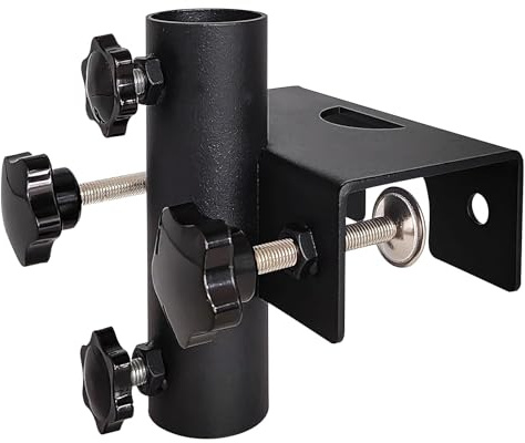 Sonnenschirmhalter Balkongeländer, universelle Sonnenschirm Halterung Balkon, verdickter Metall Schirmhalterung Balkongeländer, Sonnenschirmhalter, Schirmständer Balkon, Klemmbereich (2cm-6cm) (*1)