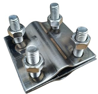 Tiefenerder Erder Erdung SET Ø20mm V2A Edelstahl 1,5m 3m 4,5m 6m 7,5m 9m Längenauswahl (Klemme 3.08 v2a)