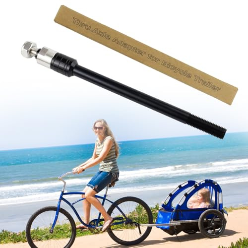 Fosoloni Steckachse Fahrradanhänger, mit Fahrrad Anhänger Achsadapter M12 Steckachse Adapter Steckachsenadapter 12mm, für Fahrradanhänger Anhängerkupplung Kupplung Fahrrad（M12x1,5 | L:160-178 mm ）
