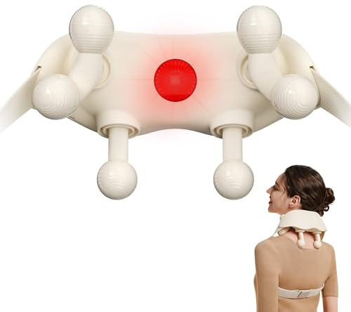 SKG FSA Eligible Cordless Neck Massager for Pain Relief Deep Tissue, Shiatsu Shoulder Massager with Heat, Massage Tools for Trapezius, Lymphatic Drainage, Relaxation Therapy, HSA Items