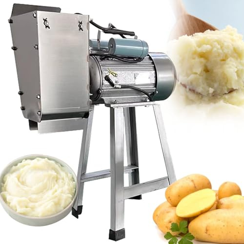GBHJJ Schiacciapatate Elettrico Professionale de 1100 W, Rueda de Acero Inoxidable para Prensar Patatas, 100-200 kg/H de Potencia y Ahorro de Tiempo, Suave, Tierno y Sabroso, para AJO y Tomates