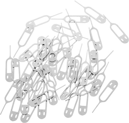 Operitacx 50pièces Éjecteur De Carte Sim Acier Inoxydable Aiguille De Outil De Retrait pour Plateau De Carte Sim Accessoire pour Téléphone Portable