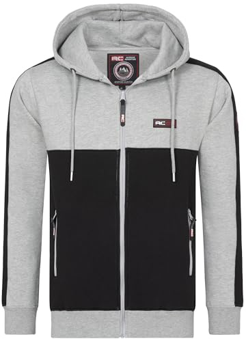 Rock Creek Sweatjacke Herren Hoodie Reißverschluss H-410 | Sweatjacke für Herren mit Kapuze und Reißverschluss, bequemer Hoodie für Alltag, Freizeit, Sport und Streetwear