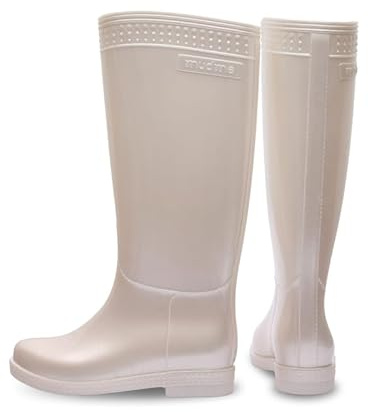 mudme Gummistiefel Damen – Hohe 40cm wasserdichte Regenstiefel – Langschaft Gummistiefel für Frauen – Bequeme Gartenstiefel – Sand Beige, Bubble Gum, Sage Green, Caramel Cookie, Midnight Sky - 36–40