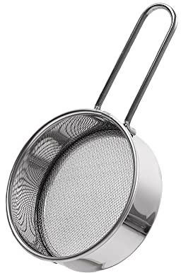 Mesh Flour Sifter,Stainless Steel Flour Sieve,Hand-held Strainer Sifter,Mini Small Drainer for Baking,Long Handle Flour Sifter(Stainless Steel)