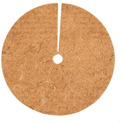 Jonikuper Coconut Mulch Tray for Plant Winter Protection - 4 Pack Organic Coir Fiber Discs 0.6-0.8cm Thick for Moisture Retention and Control Compatible with Potted(40CM)