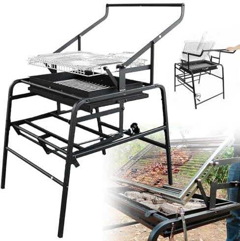 Portable Stainless Steel Charcoal BBQ Grill – Foldable Outdoor Cooker for Kebabs & Meat Perfect for Gatherings & Parties Ideal for Outdoor Cooking