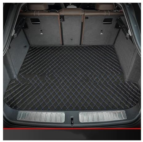 Kofferraummatte Benutzerdefinierte Kofferraummatte Anti-Schmutz-Schutzpolster Cargo Liner Innenraum Kompatibel Mit BMW IX1 2023(Schwarz Blau)