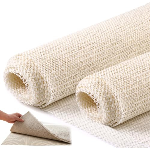 2 Piezas Antideslizante para Alfombras,70x200 cm Base Antideslizante de PVC | Alfombrilla Recortable para Sábanas para Colchones, Alfombras, Cojines, Cajones, Estantes y Coches