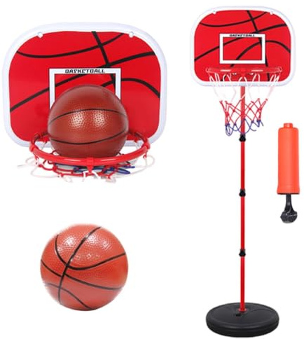 Kids Basketball Hoop and Stand Adjustable Height with 3 Balls Pump