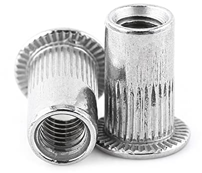 Blindnietmuttern Mit Flachem Kopf Metrisches Gewinde M3 M4 M5 M6 M8 Einsatz Edelstahl M5 20 Stück Für Metallverbindungen Und Bauteile