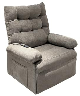 El almacén del colchón butaca Élite Levanta Personas con 3 Motores, butaca reclinable,Sillón Relax con Función Auto-Ayuda, Reclinación Eléctrica,para Personas Mayores (Marrón)