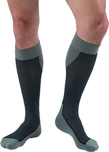 JOBST Sport Laufstrümpfe - Sportkompression für Damen und Herren - hilft, die Durchblutung zu verbessern - weich, leicht und atmungsaktiv, Grau, XL
