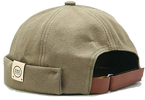 YAMEE Docker-Cap Herren Docker Mütze Damen Bikercap Seemannsmütze Hafenmütze Herrenmütze Hat Wandermütze Dockercap Kopfbedeckung Seemannskappe Vatertagsgeschenk（Kopfumfang Größenverstellbar）