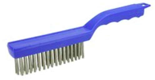 Weiler 44299 Hand Wire Scratch Brush, 012 Stainless Steel Fill, 4 x 16 Rows, Plastic Block, Made in The USA (Pack of 12)