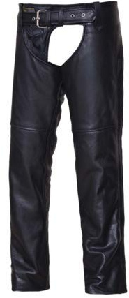 Ladies Cowhide Premium Low-Rise Chaps,BLK,2XS