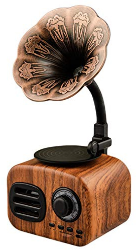 LXLTLB Altoparlante Cassa con Bluetooth 4.1 Mini Altoparlante Portatile Vintage HD Surround Stereo, Altoparlante retrò Stereo Wireless Vintage Radio,Marrone