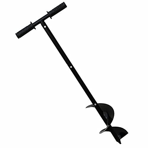 6 150mm Manual Post Hole Auger Digger – Heavy Duty Hand Drill for Digging Holes, Gardening, Fence Posts, Planting Flowers & Bulbs, Ice Drilling, and Fertilizer Mixing