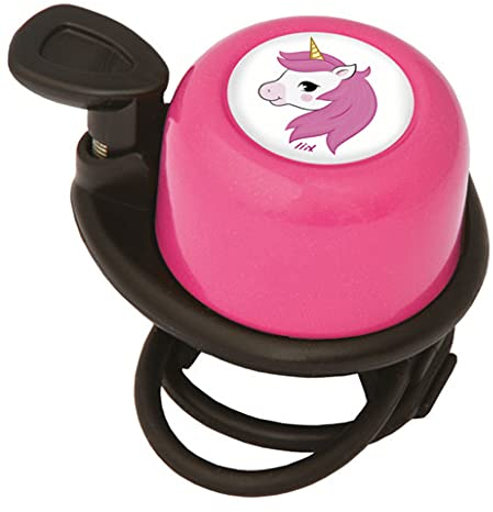 Liix Scooter Bell Unicorn Design Ping Ringklocka cykelklocka för barn och vuxna med flexibel montering (magenta)
