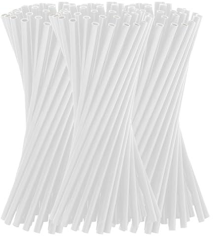 WedDecor 1000 Stück biologisch abbaubare Papier-Party-Trinkhalme, ideal zum Trinken von Cocktails, kalten Getränken und Alkohol, geeignet für alle Anlässe & Hochzeiten, Weihnachten, Partys, Weiß
