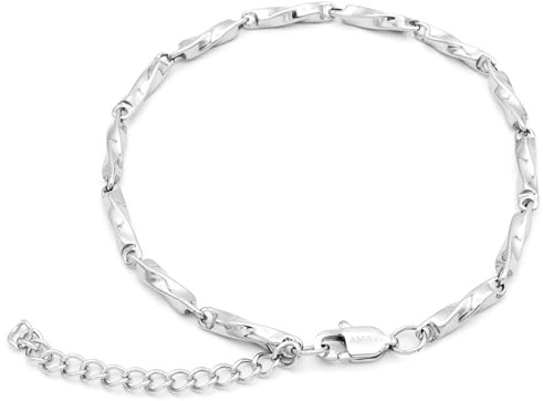 AMAVI® Vristlänk, 18K Guld, Rosaguld - Vattentät, Justerbar, Glänsande Fotkedja - Elegant Smycke
