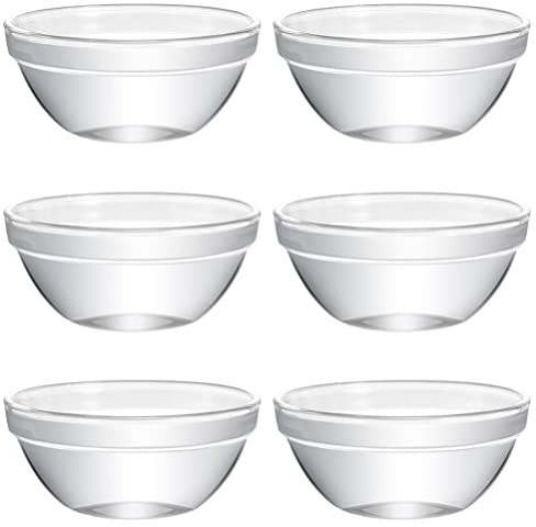 iplusmile 6stücke Stapelbare Glas Schalen Pudding Schalen Hitzebeständig Lebensmittel Für Zuhause Küche