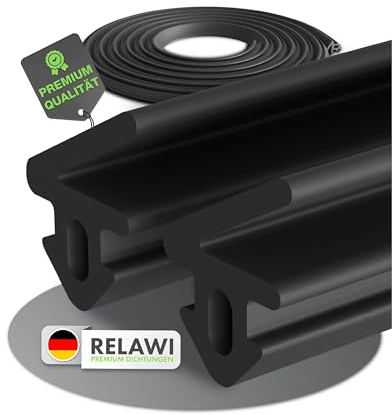 RELAWI® Guarnizione di alta qualità per finestre in plastica o come guarnizione per porte della terrazza, isolamento acustico e come guarnizione a freddo, in TPE durevole (S-1125, 5 m)