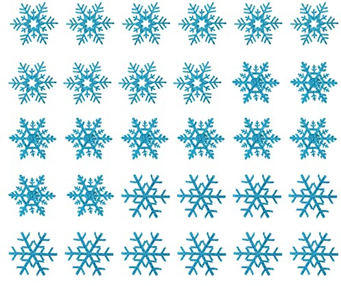 KALLORY 30 Stück Schneeflocken-Aufkleber Pailletten-Stoff Brautdekorationen Brautdekorationen Schneeflocken-Stoff Weihnachtsstoff Bestickt Zum Aufnähen Stoffabzeichen