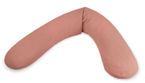 Theraline Stillkissen 190cm inkl. Bezug Terra Cotta Musselin Polyesterhohlfaser